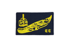 Шеврон на липучці ФОРВАРД КАНОЕ КЛАБ FOG 10см х 6см жовтий (12008)