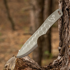 Компактний шийний ніж з Нержавіючої Сталі TECHNO BEE SSH BPS Knives - Скелетний ніж зі шкіряним футляром - зображення 3