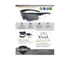 Баллистические очки универсальные ESS CROSSBOW BLACK 2X W/CLEAR & W/SMOKE GRAY США - зображення 5