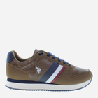 Buty sportowe męskie na platformie do kostki U.S. Polo Assn Sneaker NOBIL005MBYH1 44 Brązowe (8055197313299)