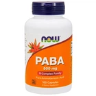 ПАБК, пара-амінобензойна кислота NOW Foods (PABA) 500 мг 100 капсул NOW00485