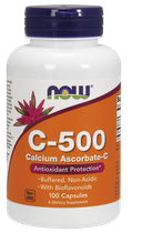 Витамин C и аскорбат кальция с биофлавоноидами NOW Foods (Calcium Ascorbate-C) 500 мг 100 капсул NOW00676