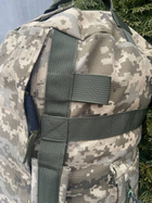 Тактичний військовий баул 100 літрів тканина кордура 1100 ВСУ сумка похідний рюкзак з місцем під каремат піксель - зображення 4