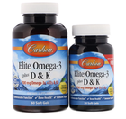 Біодобавка Carlson Labs Омега-3 з вітамінами D та K (Elite Omega-3 D&K) 60+30 капсул зі смаком лимона CAR17540 CAR17540