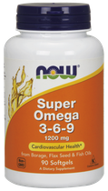 Жирные кислоты NOW Foods Супер Омега 3-6-9 1200 мг 90 капсул NOW01839
