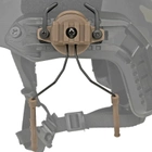 Крепление адаптер с зажимами для установки наушников Earmor M31/M32, Peltor, Walkers на каску шлем, Койот (150310) - изображение 5