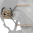 Крепление адаптер с зажимами для установки наушников Earmor M31/M32, Peltor, Walkers на каску шлем, Койот (150310) - изображение 6