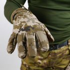 Тактичні штурмові зимові рукавиці для ЗСУ Softshell піксель S - зображення 8