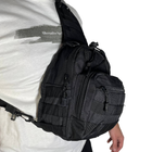 Тактична сумка кордура 1000D чорна 6л Без бренду - зображення 3