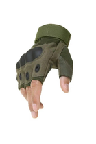 Перчатки тактические штурмовые беспалые олива размер XL - изображение 4