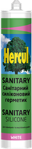 Герметик силіконовий санітарний HERCUL SANITARY прозорий 280 мл