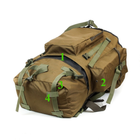 Тактичний туристичний армійський супер-міцний рюкзак 5.15.b на 75 літрів Койот. - зображення 6