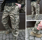 Тактические штаны soft shell пиксель ВСУ Premium, Военные штаны ЗСУ, Тактические штаны на флисе 48р.
