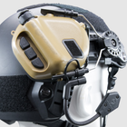 Активные наушники с гарнитурой на каску шлем Earmor M32H Coyote TAN + Тангента, Кнопка PTT Z125 (15027ptt) - изображение 5