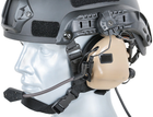 Навушники Активні з гарнітурою на шолом Earmor M32H Coyote TAN + Кнопка PTT, Тангента Z125 (15027ptt) - зображення 10
