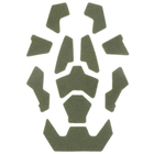 Панели липучки Velcro для тактического шлема каски - 11 шт, Хаки (150570) - изображение 1