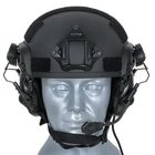 Активные наушники стрелковые с микрофоном гарнитурой на каску шлем Opsmen Earmor M32H Черный (150260) - изображение 6