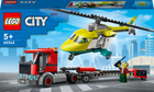 Zestaw klocków LEGO City Laweta helikoptera ratunkowego 215 elementów (60343)