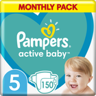 Pieluchy Pampers Active Baby Rozmiar 5 (Junior) 11-16 kg 150 szt. (8001090910981) - obraz 1