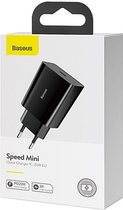 Мережевий зарядний пристрій Baseus Speed Mini Quick Charger 1C 20W EU Black (CCFS-SN01) - зображення 7