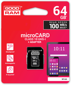 Goodram microSDXC 64GB UHS-I class 10 + adapter (M1AA-0640R12) - зображення 5