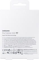 Dysk SSD Samsung Portable T7 2TB USB 3.2 Type-C (MU-PC2T0T/WW) External Grey - obraz 9