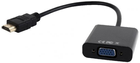 Przejściówka Cablexpert HDMI na VGA i audio 0,15 m (A-HDMI-VGA-03) - obraz 1