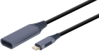 Адаптер-перехідник Cablexpert USB Type-C - DisplayPort 0.15 м Сірий (A-USB3C-DPF-01) - зображення 1