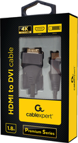Кабель Cablexpert HDMI на DVI (CC-HDMI-DVI-4K-6) - зображення 3
