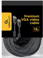 Cablexpert Premium VGA HD15M - HD15M 15m 2 pierścienie ferrytowe (CC-PPVGA-15M-B) - obraz 3