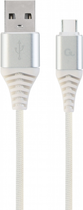 Кабель Cablexpert USB — USB Type-C 2 м Silver/White (CC-USB2B-AMCM-2M-BW2) - зображення 1