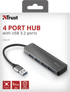 Hub USB Trust Halyx 4 porty USB-A 3.2 Aluminium (TR23327) - obraz 8