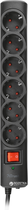 Мережевий фільтр Trust Surge Protector 6 розеток 1.8 м Black (TR21059) - зображення 3