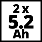 Akumulator Einhell X-Change 18 V Li-Ion 5,2 Ah PXC Plus 2 szt. (4511526) - obraz 6