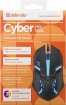 Миша Defender Cyber MB-560L USB Black (52560) - зображення 2