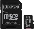 Kingston microSDXC 64GB Canvas Select Plus Class 10 UHS-I U1 V10 A1 + SD-адаптер (SDCS2/64GB) - зображення 1