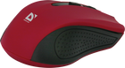 Миша Defender Accura MM-935 Wireless Red-Black (52937) - зображення 3