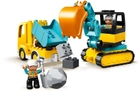 Zestaw klocków LEGO DUPLO Town Ciężarówka i koparka gąsienicowa 20 elementów (10931) - obraz 8