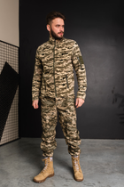 Кофта флисовая мужская военная тактическая с липучками под шевроны ВСУ (ЗСУ) Пиксель 8709 46 размер хаки - изображение 3