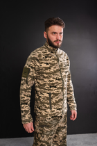 Кофта флисовая мужская военная тактическая с липучками под шевроны ВСУ (ЗСУ) Пиксель 8709 46 размер хаки - изображение 4