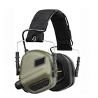 Активні навушники тактичні Earmor M31 mod3 Зелений IPX-5/NRR 22 дБ + 4 незалежні динаміки - зображення 1