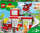 Zestaw klocków LEGO DUPLO Town Remiza strażacka i helikopter 117 elementów (10970)