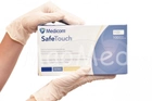 Латексные перчатки Medicom SafeTouch Strong (5,5 г) текстурированные без пудры размер M 100 шт. Белые - изображение 1