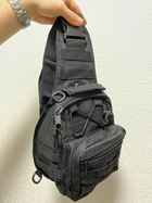 Сумка через плече тактическая нагрудная, сумка слинг черный - изображение 3
