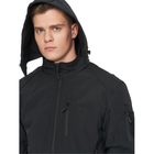 Куртка мужская тактическая для военных и армии Combat SoftShell Черная размер 2XL - изображение 4