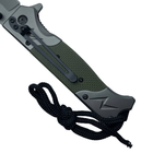 Тактичний складаний ніж Browning FA45 зелений напівавтоматичний викидний ніж - зображення 5