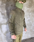 Армейская Кофта флисовая VOGEL карманы на рукавах Цвет оливковый S - изображение 7