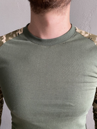 Військова футболка з довгим рукавом (військовий лонгслів) Cedra Military S Олива+Піксель - зображення 2