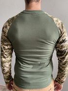 Військова футболка з довгим рукавом (військовий лонгслів) Cedra Military L Олива+Піксель - зображення 5