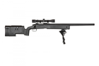 Снайперська гвинтівка Specna Arms M62 SA-S02 Core High Velocity Sniper Rifle With Scope and Bipod Black - зображення 7